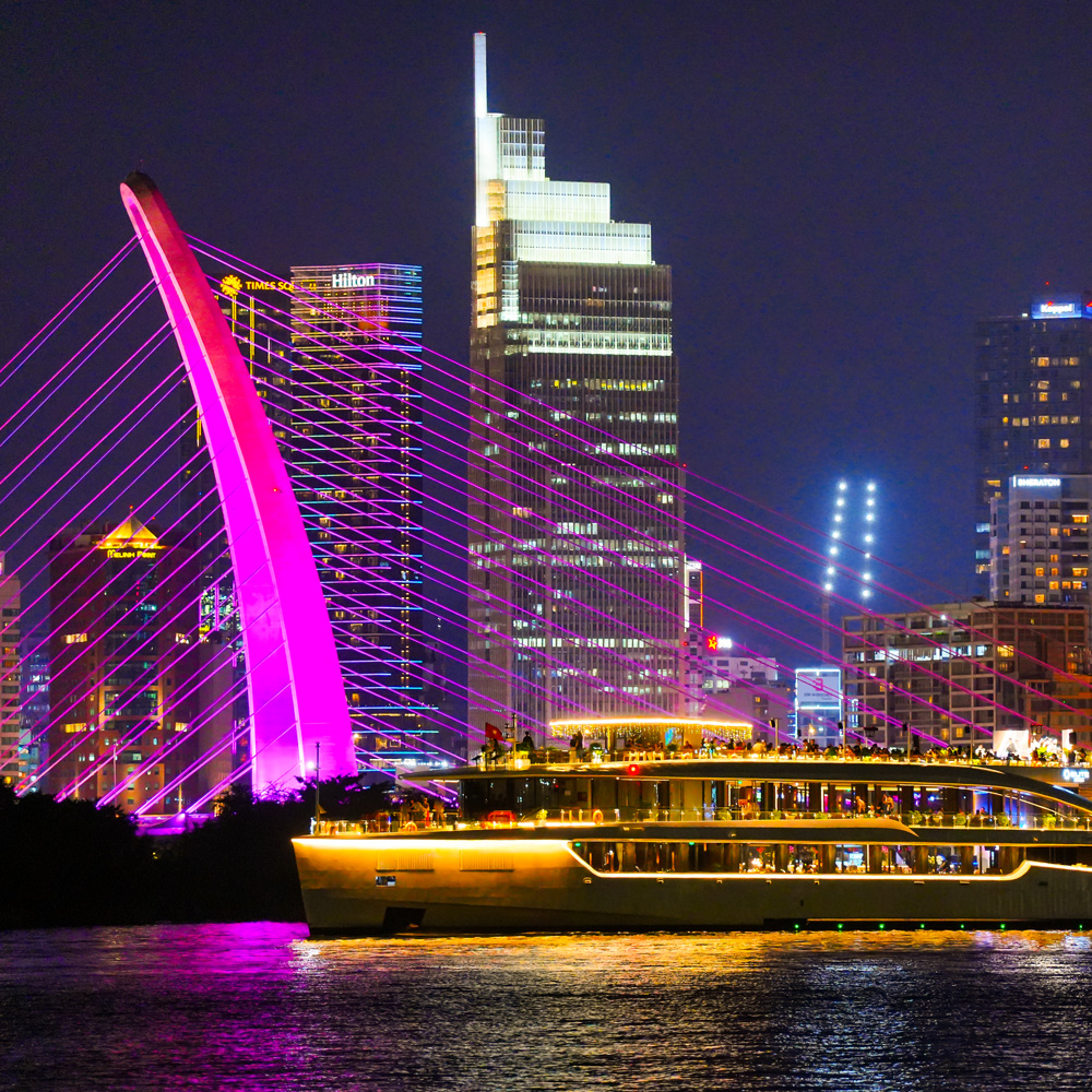 Skyline von Ho Chi Minh City, Vietnam – Gastgeberstadt der SPS Stage Vietnam von 18. – 20.08.2027. Bild: iStock.com/ KhoaNguyen