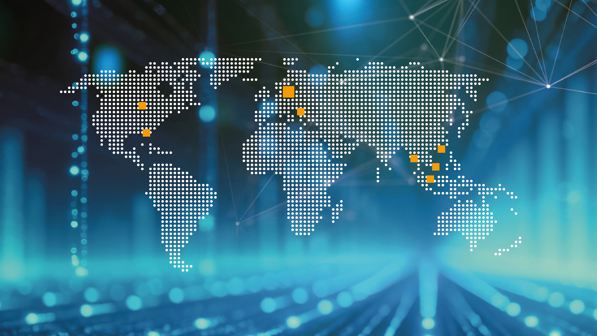 Graphic world map showing the locations of SPS events worldwide.