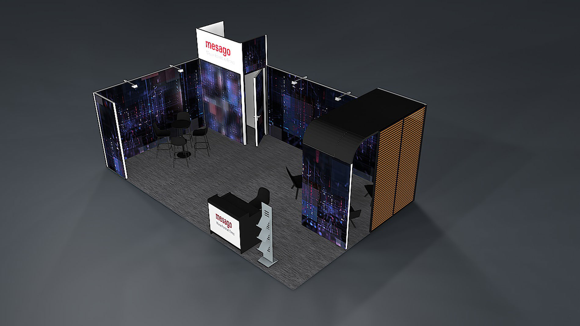 Superior_Eckstand_schwarz_hellerTeppich