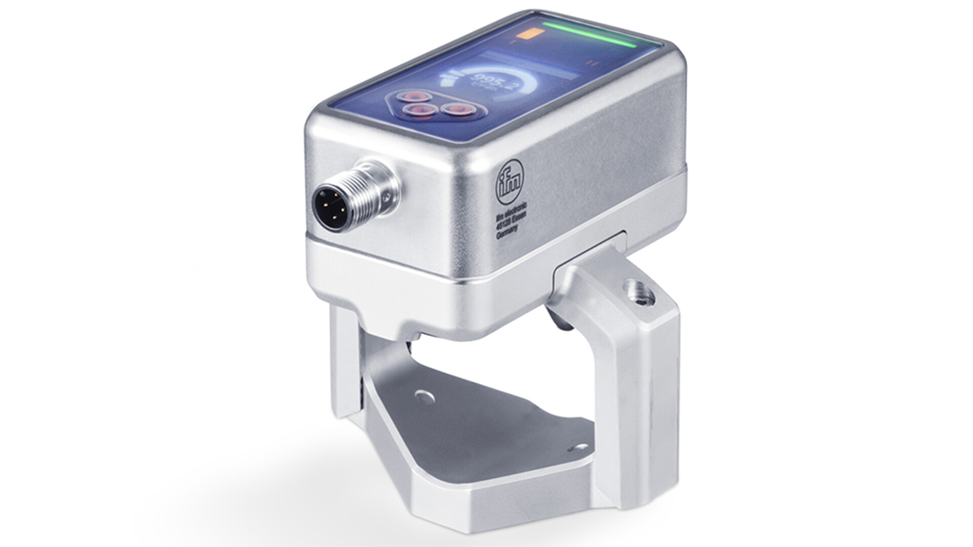 Der neue Clamp-on-Ultraschallsensor SUC300 ermöglicht die Durchflussmessung ohne Rohreingriff. Foto: IFM